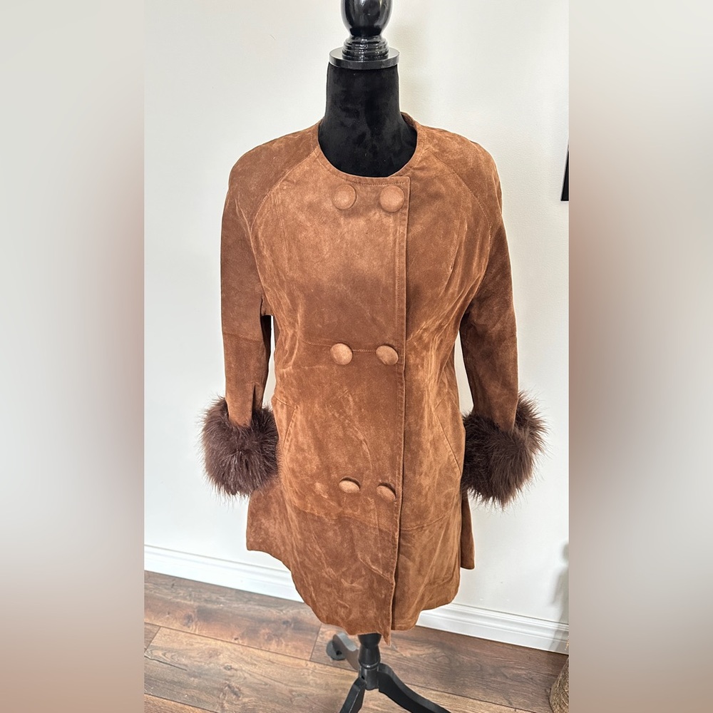 Adrienne Landau Suede Coat